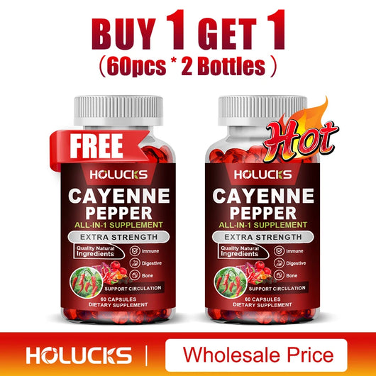 Cayenne Pepper Capsules, With Vitamin D3 K2