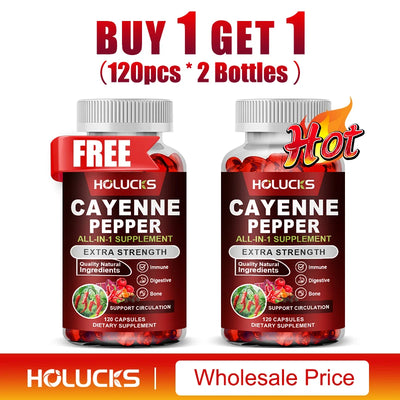 Cayenne Pepper Capsules, With Vitamin D3 K2