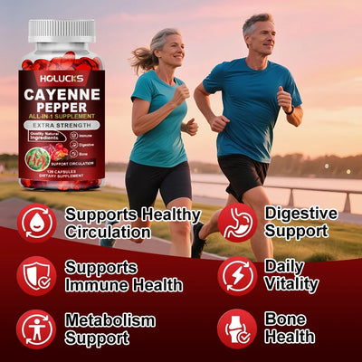 Cayenne Pepper Capsules, With Vitamin D3 K2