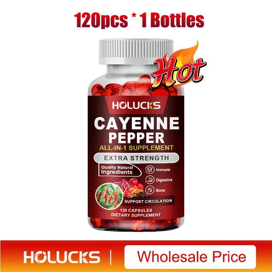 Cayenne Pepper Capsules, With Vitamin D3 K2