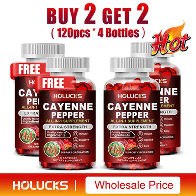 Cayenne Pepper Capsules, With Vitamin D3 K2