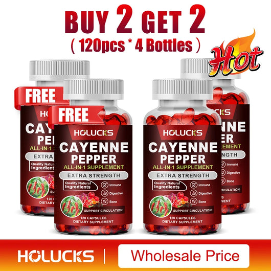Cayenne Pepper Capsules, With Vitamin D3 K2