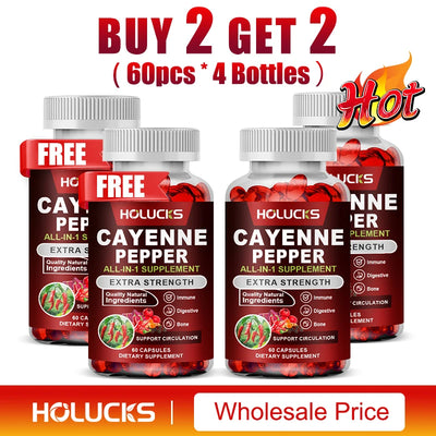 Cayenne Pepper Capsules, With Vitamin D3 K2
