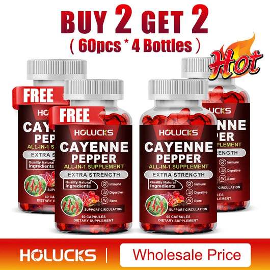Cayenne Pepper Capsules, With Vitamin D3 K2