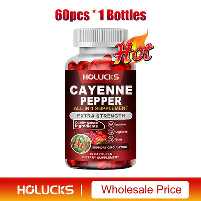 Cayenne Pepper Capsules, With Vitamin D3 K2
